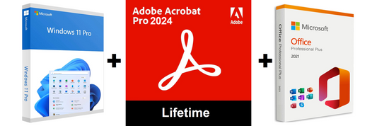 Office 2021+ Windows 11 Pro + Acrobat 2024 Bundle