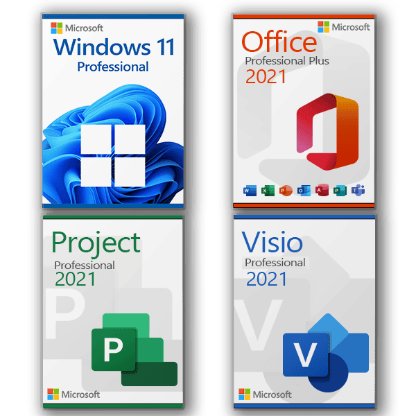 Bundle Office 2021 - Visio 2021 Pro - Project 2021 Pro - Windows 11 Pro