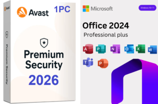 Bundle Avast Premium Security 2026 + Office 2024 Pro Plus Online Windows
